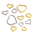 Heart Shape Spring Clasp Stainless Steel PVD Gold Plating Waterproof DIY Jewelry Findings Accessories with Bag Packaging