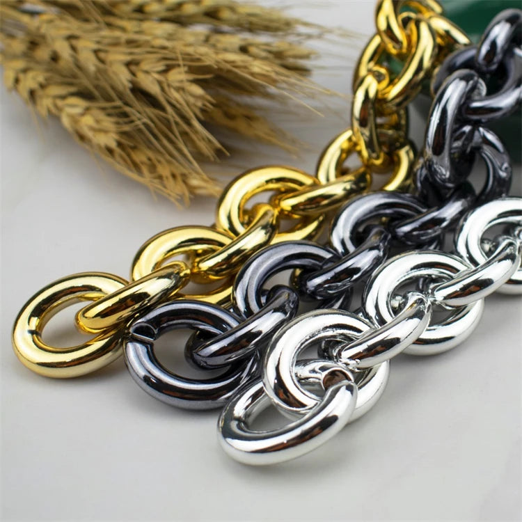 U-ring Buckle Open Ring DIY Jewelry Luggage Accessories23*28mm UV Electroplating Gold Chain