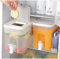 Fridge 4L Foldable Lid Plastic Cold Water Juice Milk Storage Kettle Icy Beverage Jug Tank With Faucet