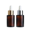 1oz 30ml Matte Frosted Amber Flat Skincare Cosmetic Packaging Essential Oil Dropper Glass Bottle
