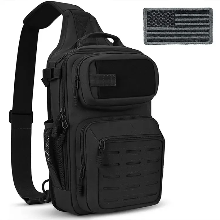 Factory Tactical Fishing Tackle Bag Waterproof Lure Chest Pack with MOLLE Adjustable Sling Backpack for Outdoor/Camping
