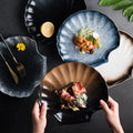 Creative Shell Dish Plate Simple and Irregular Flat Plate Shallow Household Ceramic Bowl Dish Tableware Wholesale