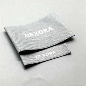 Custom Brand Name Logo Clothing Garment Satin Woven Label Center Fold Custom Clothing Tags for Apparel