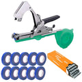 Tapetool With 10 Rolls Tape and a Box of Staples Set Plant Tying Machine Gardening Tapetool Tapener for Vegetable Grape