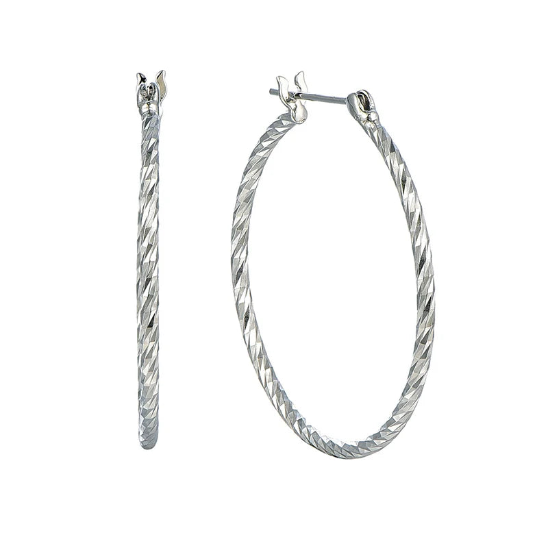 Classical Hoop Earing Gold Plated Wholesale Jewelry 925 Sterling Silver Fashion Hoop Earrings Women