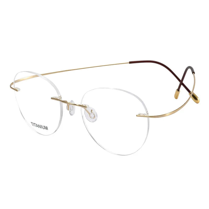 Fashion Ultralight Titanium Eye Glass Frames Eyewear Rimless Women Men Optical Eyeglasses Spectacle Frames for Ladies 2025