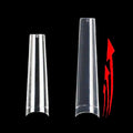 XXXL Longest Designer No C Curved Thin False Clear Natural Coffin Nail Tips for Salon Use