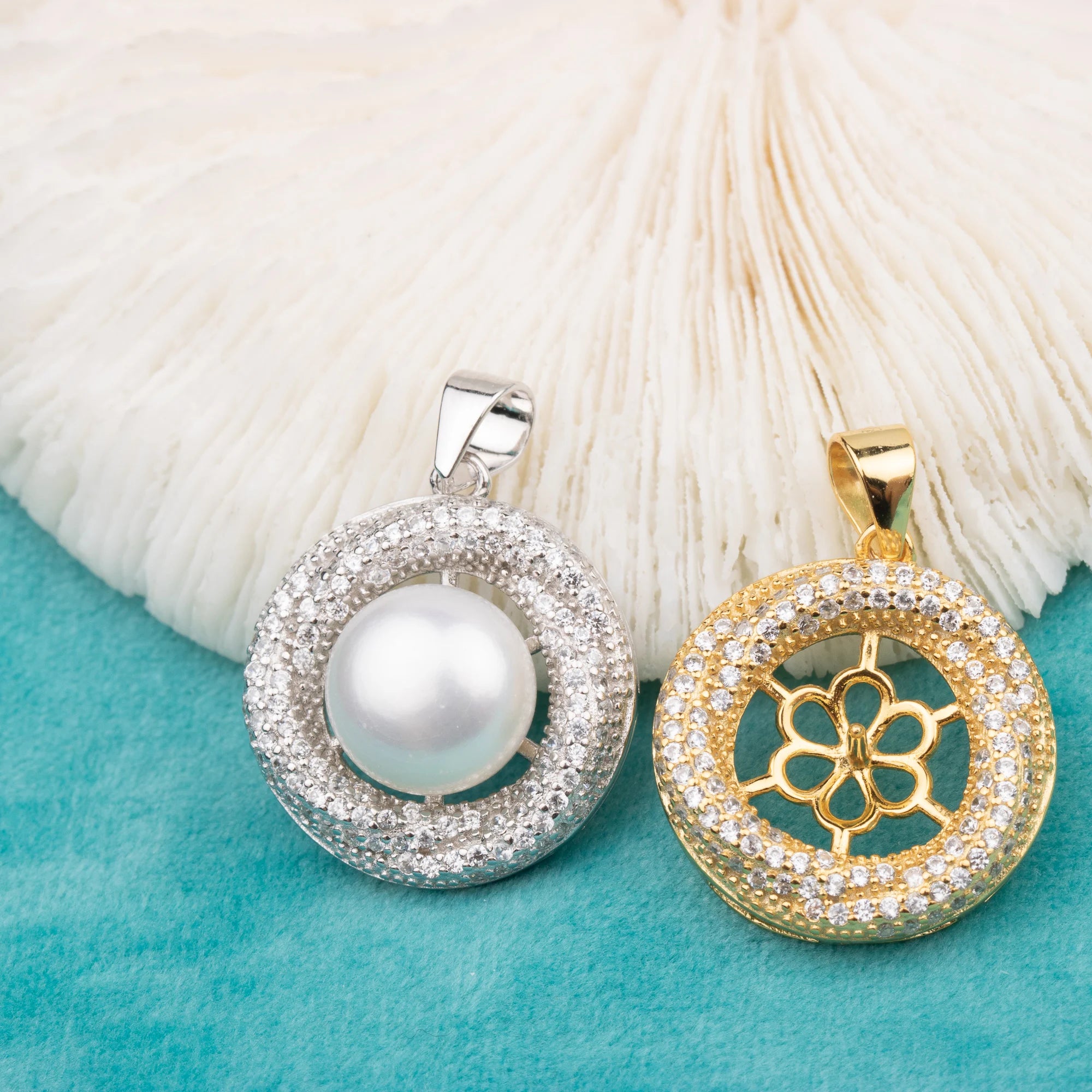 Pe010752 DIY 9-13mm Natural Freshwater Pearl Pendant Accessory 925 Sterling Silver Engagement Jewelry Necklace for Women