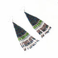 Fashionable Handmade Classic Beaded Tassel Earrings with Silver Pearl and Glass Beads Chandelier Design for Women's Anniversary MegaBDM