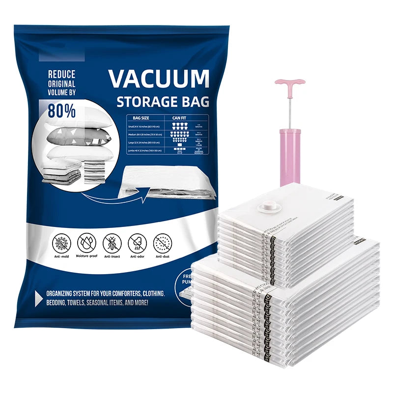 Eco Friendly Space Saver Vacuum Storage  Bag Household Bags for Travel Compressed Bag 80% Space