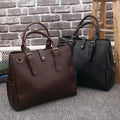 Drop Shipping PU Leather Laptop Soft Bag Large Capacity Luxury for Men with Customized Color & Logo Business Use