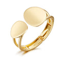 Minimalist Gold Chunky Asymmetric Opened Cuff Bracelet for Women Fashionable Style Fashion Cuff Bracelets