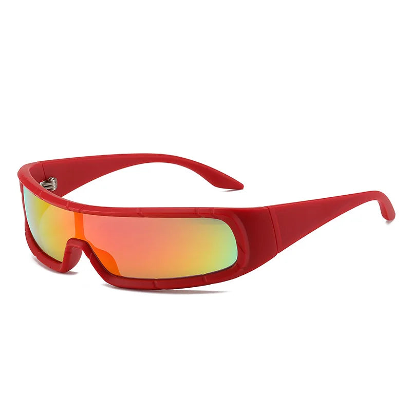 Custom Logo Wrap Around Cycling Sunglasses Reflective Lens Mens Sport Eyeglasses Women Outdoor One Piece Driving Sun Glasses