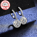 Moissanite Earrings S925 Silver LAB Diamond Earrings for Female Classic Square Earrings Quality D Color