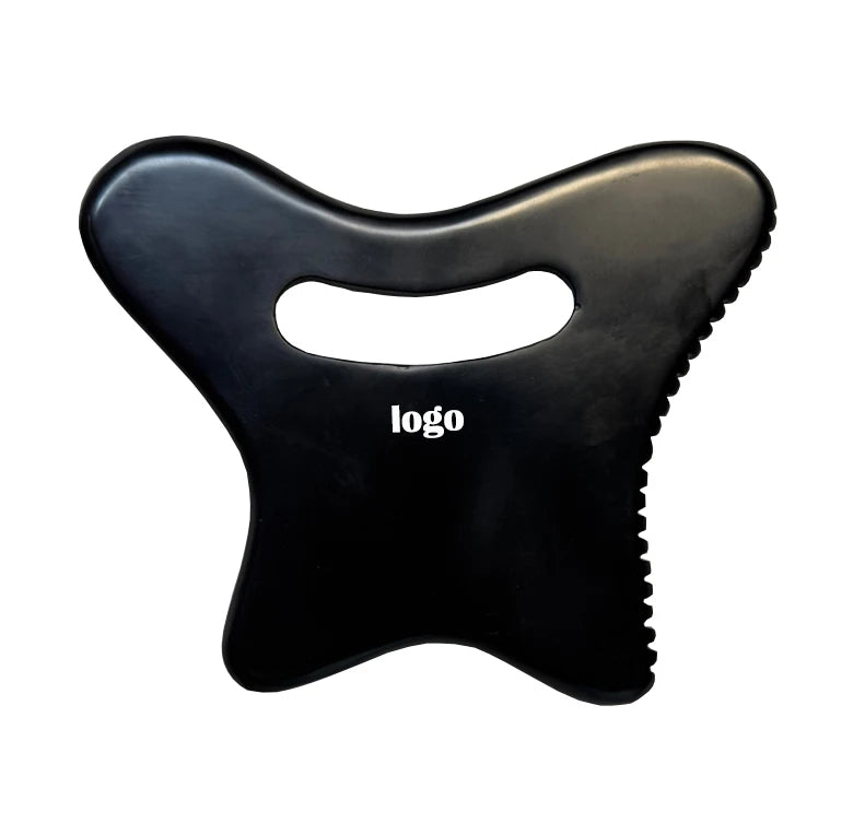 Popular Product 2025 Large Black Bian Stone Guasha Massage Stones Big Gua Sha Stone Lymphatic Body Paddle Massage Tools