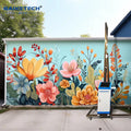 TH-WP200 3D Vertical Wall Inkjet Printer 12m Ground Rail Wall Painting Machine for Big Image Printing