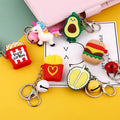 Personalized Silicone Keychain Fruit Animal Keychain Creative Cute Cartoon Metal Keychain