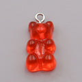 Spot Mini Cute DIY Cheap Girl Colorful Bracelet Necklace Key Chain Resin Gummy Charm Pendant Bear