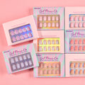 Private Label Luxury Short Fake False Nails With Glue Wholesale French Tip Soft Gel Custom Spring Handmade Press on Nails En Gel