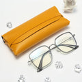 Cute Double-Sided Leather Portable Sunglasses Case Soft Unisex Fashion Glasses Bag Custom Boxes for Shades