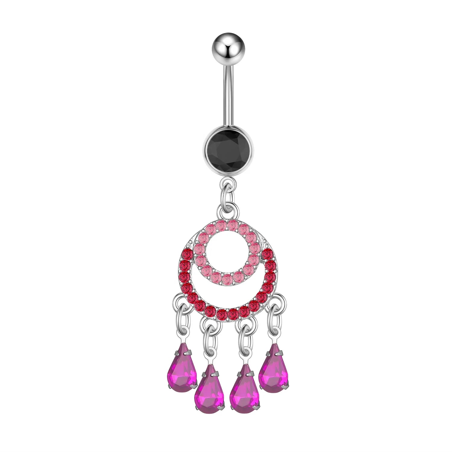 Belly Button Rings 15G Navel Ring Body Piercing Jewelry Unisex Wedding Beach 316L Umbilical Nail Silver Plated Zinc Alloy