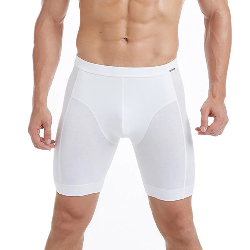 Custom Classic Plain White Mature Men's Briefs & Boxers Moisture Wicking Men's Cotton Boxer Briefs
