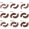 Hot Selling Brown Mink Eyelashes Newest Cruelty Free Vegan 3D Colored Mink Lash Strips 20mm False Eyelash