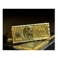Duyizhao Latest Design 14k Gold Plated Ring Knuckle Bar Multi 2 Finger Ring Hundred Dollar Bill Money Ring for Men/Women