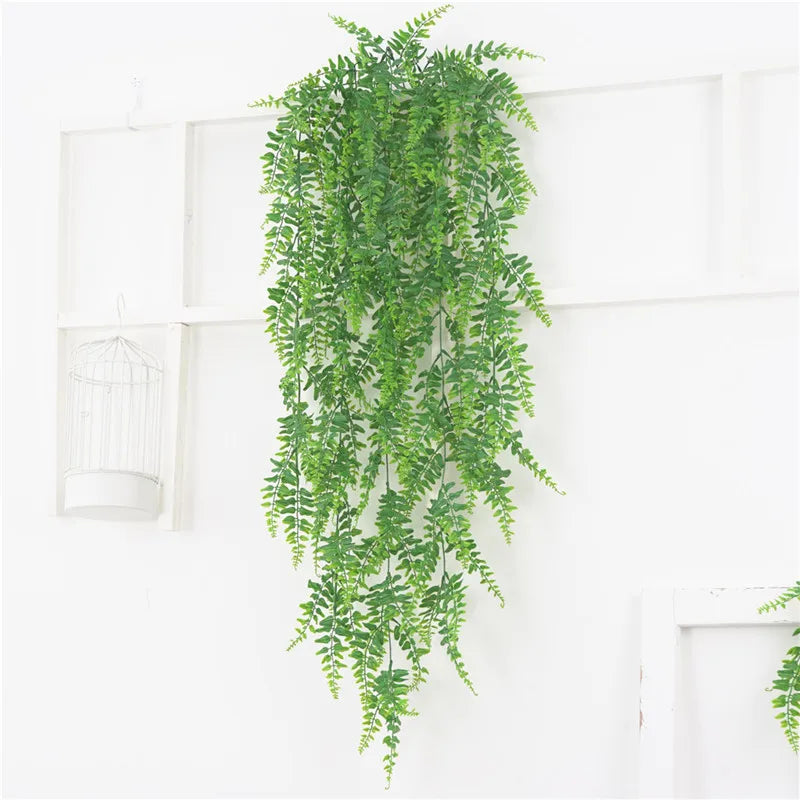 YO009 Wholesale Artificial Hanging Plants Hanging Flower Plant Rattan Artificial Wall Hanging Planters for Indoor Plants