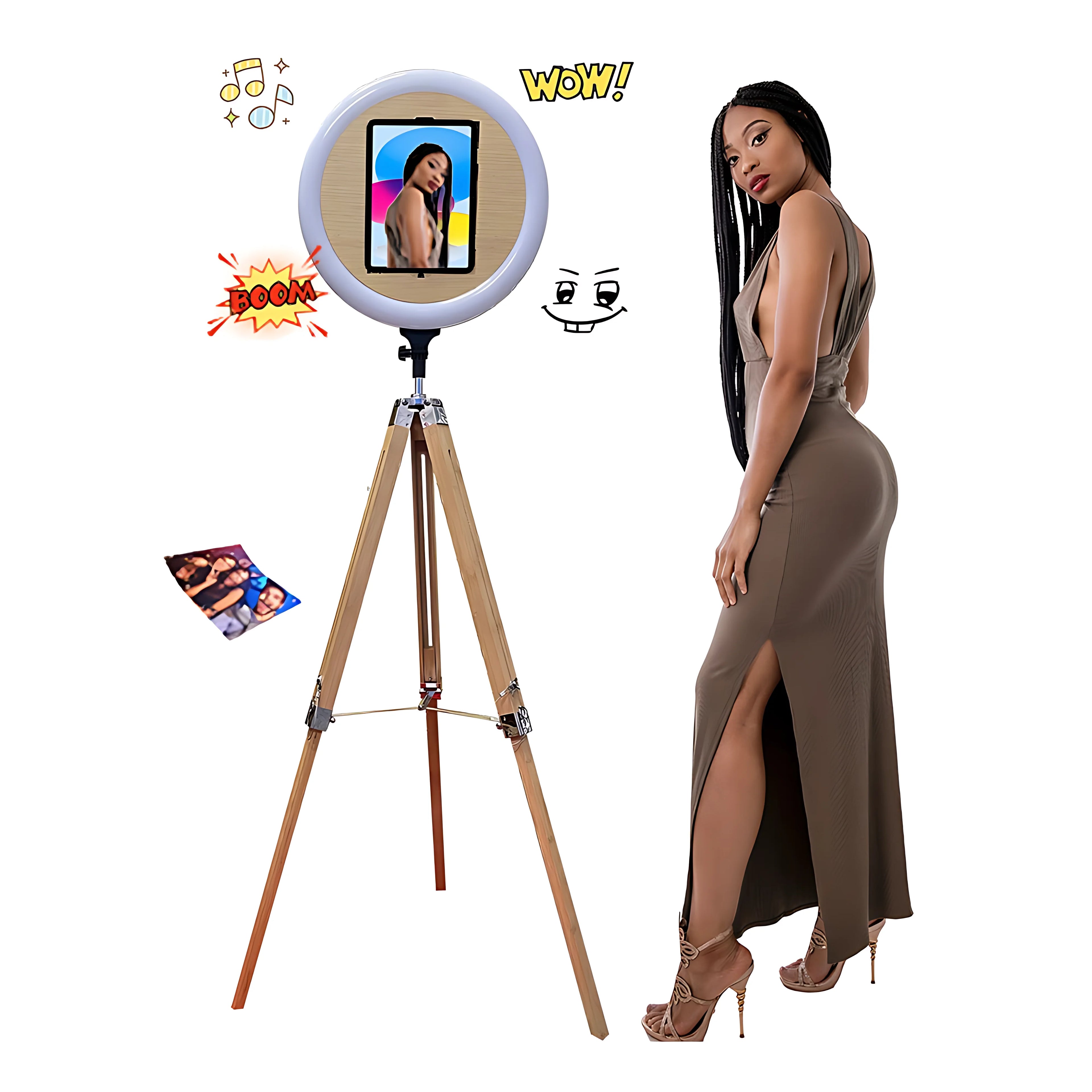 New Product Dslr Vintage Wooden Ipad Photo Booth for 12.9/11/10.5/9.7  Ipad Photo Booth for Parties & Events