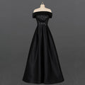 Jancember LSDZ19 Women Black Elegant Long Formal Gowns Evening Party Dresses
