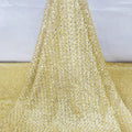 HY2179 Elegant High Density Gold Sparkling Sequins Lace Fabric French Ladies Evening Dress Fabric African