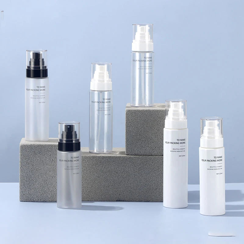 Wholesale PET Plastic Fine Mist Moisturizing 60ml/100ml/120ml/150ml Empty Cosmetic Spray Bottles Green for Liquid Infusion