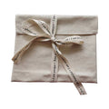 Natural Envelope Cotton Canvas Clothes Pillow Pouch Bags With Cotton Bow Envelope Dust Pouch Custom Logo Printing