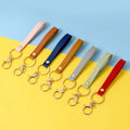 Wholesale Lobster Clasp Pu Leather Car Keychain Custom logo Motorcycle Pu Leather Key Chains Sublimation Blank Leather Keyring