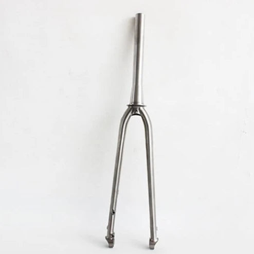 Titanium Grade 9 Bike Rigid Fork 700C Thru Axle Fork with Taper Leg Tube