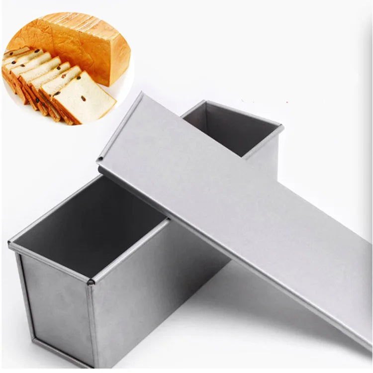 450g Anodized/Nonstick Aluminum Pullman Bread Loaf Pan With Lid Cake Toast Box for Household and Commercial Use