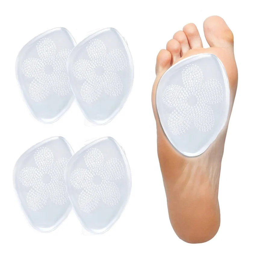MediFootCare Gel Forefoot Cushion Pads Soft Foot Care Ball of Foot Cushions Prevent Calluses Blisters Metatarsal Pads HA01303