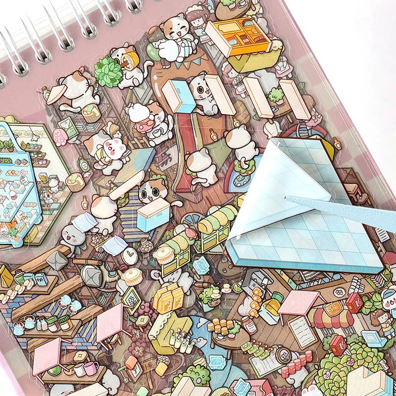 40pcs/pack the Sims Sticker Book 3D Stickers Advanced Sense PET  Book Scenic Stickers