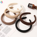 QIYUE Striped Brown Color Sponge Headband Woman Girl Hairband Head Hoop Women's Hair Accessories