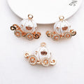 Wholesale Flatback Rhinestone Pumpkin Car Button DIY Rhinestone Flatback Button for Hair Flower Wedding Embellishment LSRB907