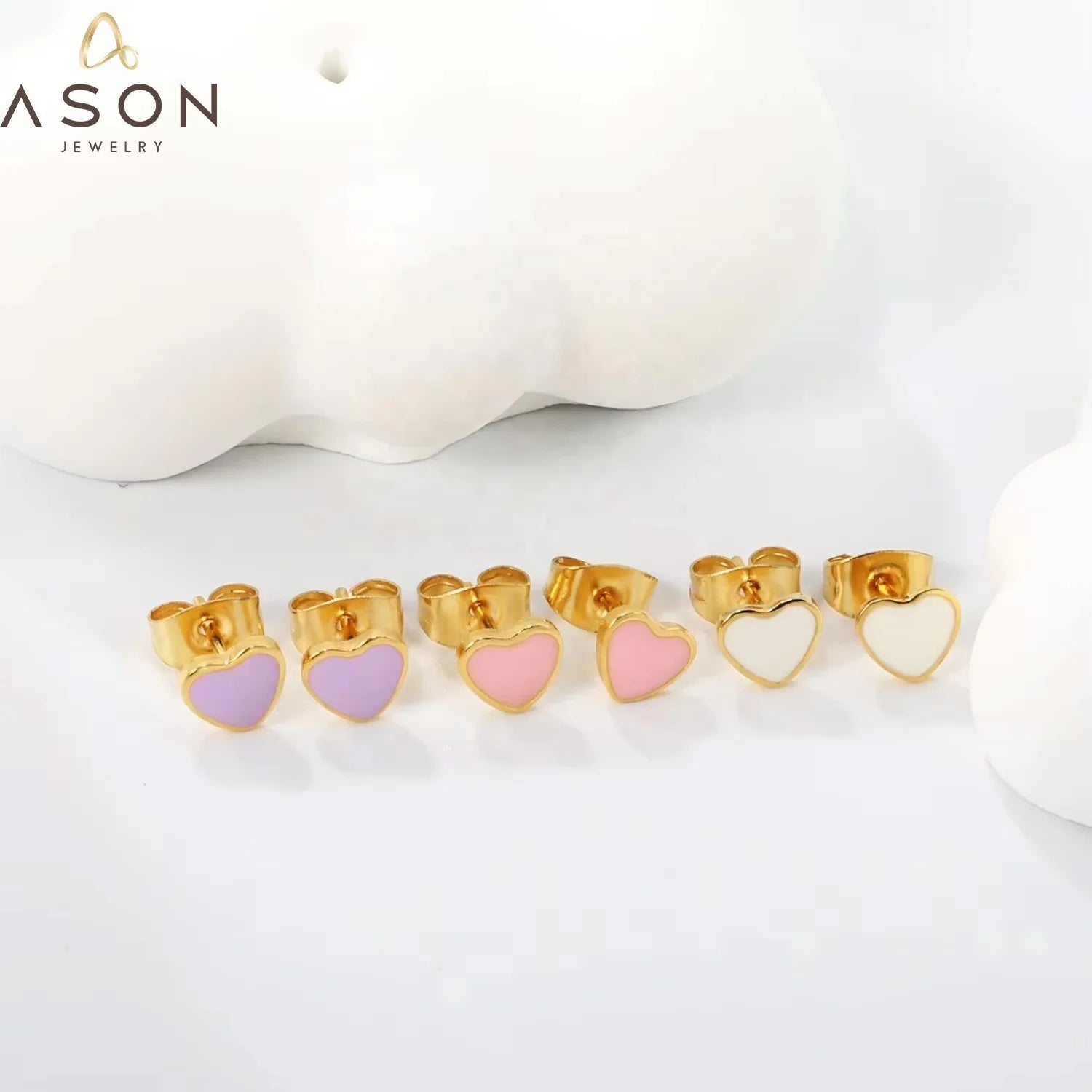 Ason New Design  Stud Earrings Factory Price Hot Sale Earrings Jewelry Studs Multi Heart Shape Stud Earrings for Women