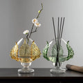 Handmade Stitching Lace Soft Geometry High Borosilicate Glass Aromatherapy Diffuser Bottle