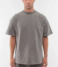 Luxury Design Heavy Cotton Men's T-Shirt 100% Cotton Custom Vintage Logo Oversized Mock Neck High Quality Vintage Print