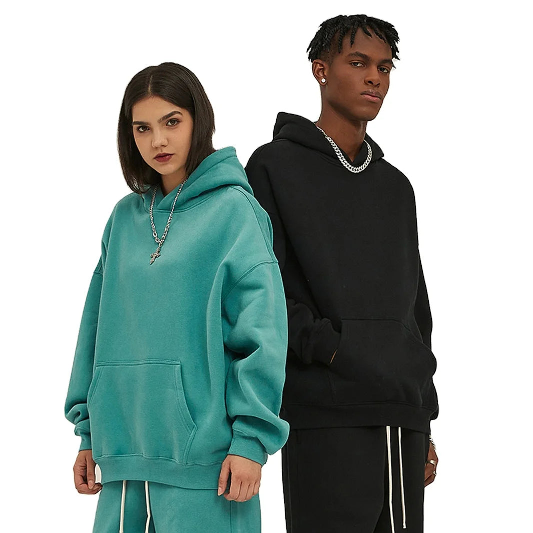 2023 Winter Warm Fleece Hoodies 365gsm Fleece Hoodie 350gsm Oversized teal 365 Gsm Hoodie