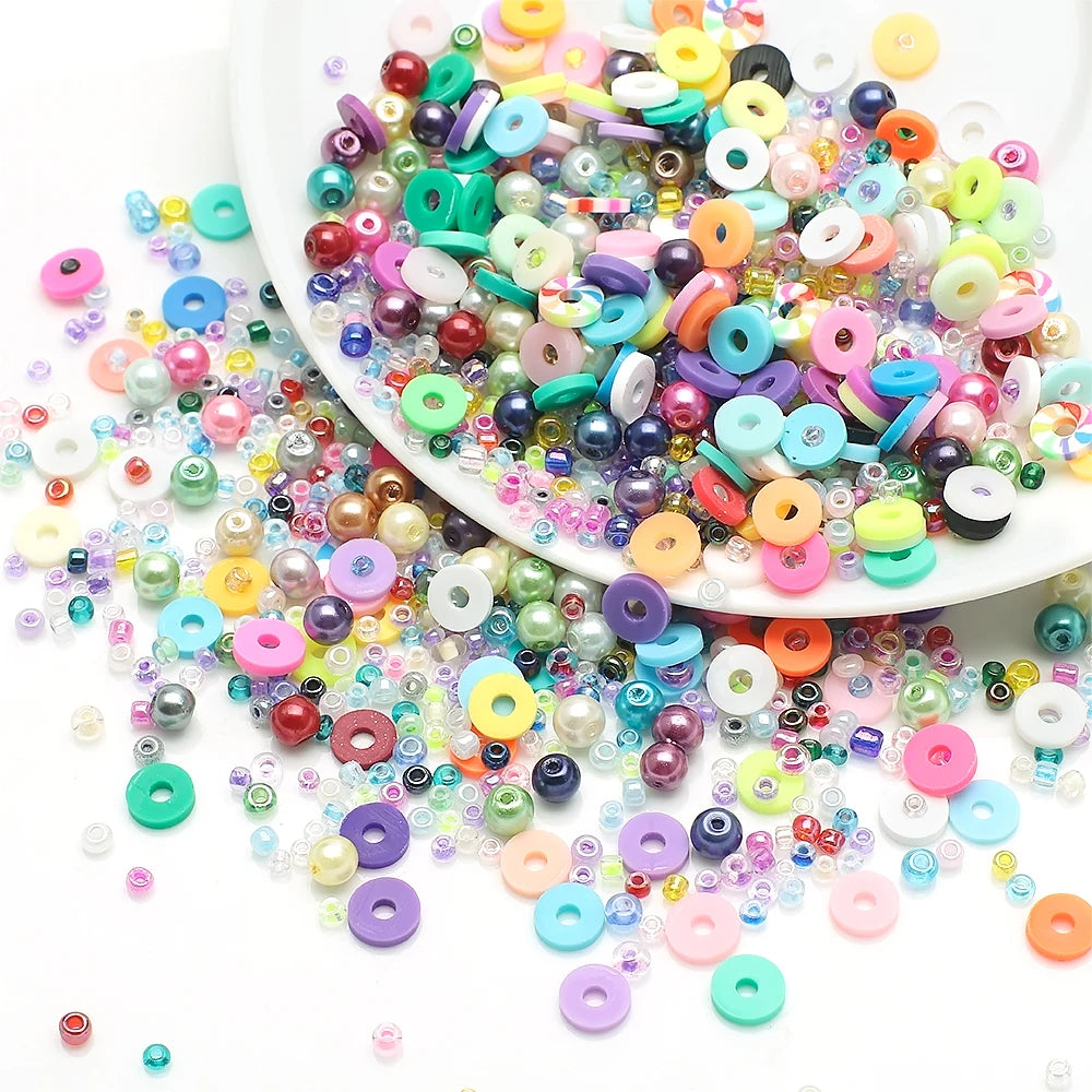 Zhubi Wholesale Package Multi Colors Beads Mix Glass Fresh Pearls Colorful Crystal Seed Beads for Jewelry Making