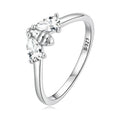 Bamoer 925 Sterling Silver Clear Zircon Little Bee Finger Ring Delicate Insect Rings for Women Birthday Gift Fine Jewelry BSR307