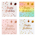 Wholesale Birthday Balloon Gold Stamping Process Napkins Party Disposable Paper Napkins in Stock Colorful Printed Napkins