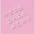 925 Sterling Silver 12-Constellation Pendant with Zircon Jewelry Findings & Components Supply for Zodiac Charms