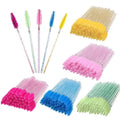 Eyelash Brush Disposable Glitter Pink Eye Shadow Key Chain Spoolie Lash Lashwands Mascara Wand Applicator